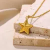 Pendentif Colliers Boho Starfish pour femmes Couleur Or Océan Collier d'été Bijoux en acier inoxydable Cadeau de fête