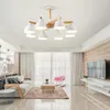 Lampes suspendues 2023 lustre moderne en bois massif LED salon salle à manger lampe chambre enfants El en bois