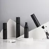 Bouteilles vides en plastique givré noir comme pompe de pulvérisation, distributeur sans air de 15ml 30ml 50ml pour liquide/Lotion cosmétique Cfixo