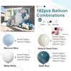 Decoração de festa oceano azul balões guirlanda bege balão branco arco batismo menino aniversário chá de bebê decoração casamento ar globos