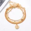 Неклеты Ifkm Fashion Metal Chain Anklet Set for Women Vintage Bracelets Женские босиком на ногах ювелирные аксессуары 2023