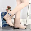 أحذية المطر أحذية مطاطية للنساء Rain Shoes Comfort Slip-on Galoshes Woman Garden Water Shoes Rubber Rain Boots Botas de lluvia 231122