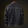 Herrenjacken Winter Herren Jeansjacken Dicke Oberbekleidung Mäntel Herren Warme Fleece Jeansjacke Schwarz Lässiger Herrenmantel Baumwolljacke Herrenbekleidung 231122