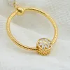 925 charm beads accessories fit pandora charms jewelry Jewelry Gift Wholesale 14k 18k Gold Heart Flowers Pendant Bead