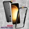 iPhone 15 Pro Max 14 Plus 13 Pro 12 11ヘビーデューティショック吸収ボディ保護キックスタンドバックカバーの磁気ワイヤレス電荷ケース