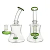 6,3 cala zlewki Bongs Hookahs Rury wodne Recyklator Dab Rig Glass Rigs Olejki Palanie Rurka Rura Zielona