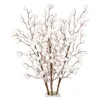 Decoraciones navideñas 1 pieza de rama seca de baya blanca artificial para decoración de flores y artesanía de bricolaje para el hogar árbol de nieve falso 231121