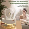 Diğer Ev Bahçesi Nemlendirici Sprey Fan Taşınabilir Hava Soğutucu USB Masaüstü Masaüstü Yaz Cihazı 230422 için Gece Işığı