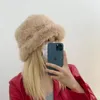 Berets 2023 Flauschige Faux Pelz Eimer Hut Frauen Warme Winter Dame Russische Luxus Mode Party Panama Fischer Kappe