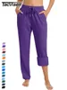 Spodnie damskie capris tacvasen zimowe polarowe spodnie damskie jogger dres spres elastyczne talia Pajama długie spodnie biegowe gym spodni sporty dna 230422