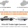 All Terrain Wheels USA to European Trailer Light Converter 7 Ways Socket Flat (veículo americano) Plug de 13 pinos (trailer da UE)