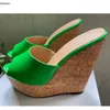 Olomm Women Platform Mules Sandals Sexy Wedges High Heels Sandals Open Toe Green Black Blue Party Shoes Women US Plus Size 5-20