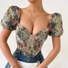 Débardeurs pour femmes Sexy dos nu manches bouffantes fronde rétro gilet femme Vintage haut femmes grande taille tricot vêtements Corset vêtements 90x esthétique