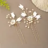 Wedding Hair Jewelry Wedding Hair Accessories crystal Headdress Jewellery Flower Hair Comb Headdress Hair Pins Bridal Hair Ornaments Female Tiaras 231121