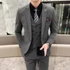 Men's Suits Blazers S-5XL Jacket Vest Pants Boutique Solid Color Casual Business Office Slim Mens Suit Groom Wedding Gown Blazer Waist Coat Trousers 231122