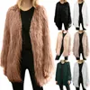 Kvinnors jackor långärmad fluffig faux varm kappa 2023 vinterrockar lätta sommar cardigans Silk Cotton Cardigan Open Back Sweaters