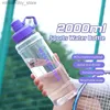 water bottle WEST BIKING 2 Liter Transparent Sport Water Bott Portab MTB Road Bike Bott Cycling Running Gym Fitness 2L Straw Bott Q231122