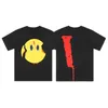 Designer Mens T Shirt High Quality Big V Womens With Letter Print Kort ärm Runda hals Bomull Fashion Vlone Tees Polo Size S-XL TIDE Märke M5QM#