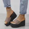 Sandalias Moda Primavera Verano Mujeres Suela Gruesa Tacón De Cuña Alto Sólido Mujer 12 Ancho 400 Para