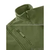 Giacche da uomo Tasche da uomo Giacca Safari Cerniera Tattica Verde Pile Termico Cappotti da lavoro Caldi Capispalla da trekking Autunno Inverno 02A015