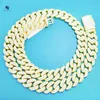 Fine Jewelry Hiphop Men Gold Splated Moissanite Cuban Link Naszyjnik Miami 15 mm 20 '' Cuban Link Chains