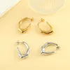 Hoop Earrings Stainless Steel Gold Color Silver For Women Geometric Ear Rings In Korean