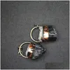 Ожерелья с подвесками Большой натуральный кристалл Геометрический минерал Черные турмалины Кварцевые подвески Ожерелье с подвеской для Wo Dhsxd