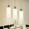 Lampes suspendues Style chinois LED verre lumières Art déco lampe suspendue Bar Restaurant café salon décoration luminaires pour la maison