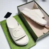 Luxury Slippers Slide Brand Designers Ladies Hollow Platform Sandals Women's Sandal With Lnterlocking G Lovely Sunny Beach Woman Shoes