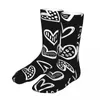 Chaussettes pour hommes Mode Hommes Femmes Casual Doodle Hearts Sket Sport Toute l'année