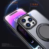 iPhone 15 14 Pro Max Magnetic Phone Case for Apple 13 12 11 Plus Samsung S24 S23 Ultra Matte Skin-friendly Air Cushioned Corner Metal Lens Frame Kickstand Back Cover