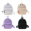 Borse da scuola Mini Zaini moda da donna Nylon 2023 Borsa da donna Tinta unita Piccolo zaino Feminina per ragazze adolescenti