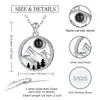 Termerler 925 STERLING Silver Mountain Range You Love You Sleove, 100 dilde kolye takı hediyeleri kayakçılar için Hediyeler