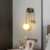 Lâmpada de parede moderna latão branco vidro g9 lâmpada ouro preto cobre arandela gota para quarto sala escadas corredor iluminação