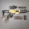 AAC Honey Badger Electric Contiding Firing Dart Blaster Shell éjecté pistolet jouet manuel de balle douce avec magazine de tambour CS