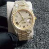 Out 2023 Ap Iced Moissanit Full Diamonds Watch Pass Test Eta 3255 Movement Mechanical Yellow Gold Top Quality Men Inclusive cy