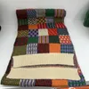 Bufandas de marca de diseñador para hombre y mujer, pañuelo de punto hecho a mano, Pashmina a cuadros Vintage, Foulard femenino, 2024