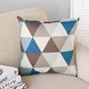 Kussendriehoek plaids geometrische auto bedekt Nordic Luxury Style Throw -stoel kussencases Cover bureaustoel /decoratief