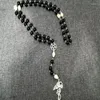 Catene White Howlite Skull Rosary Lilith Prayer Beads Regali Sabbat per la sua collana di perline nere gotiche Pagan Witch Jewely