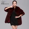 FURE FUR FUA FUAX FUR Modna luksus Faux Fox Fur Płot kobiet plus rozmiar S-4xl płaszcz zimowy grube ciepłe futrzane futra płaszcze chaqueta mjer 231122