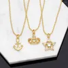 Chaînes Zircon flèche ancre étoile couronne collier pour femmes Mini pendentifs collier fête mode bijoux cadeaux