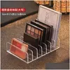 Aufbewahrungsboxen Behälter Make-up Rouge Kosmetik Regal Desktop Mticell Display Box 7Fach Kunststoff Lidschatten Tablett Organizer 2022022 Dhf9U