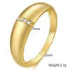 Wedding Rings Vintage Fashion Yellow Gold Metal Ring White Round Small Zircon For Women Men Jewelry Male Female Engagement RingWedding Rita2