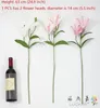 Dekorativa blommor 1 datorer 2 Blommorhuvuden Vackra riktiga beröring Artificial Lily Home Wedding Decoration 8 Färger tillgängliga F527