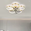 Lampadario a soffitto a fiori con ventilatore invisibile Camera da letto Soggiorno Lampada di tenuta Lampada semplice ad alta potenza con telecomando