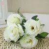 Kwiaty dekoracyjne sztuczny bukiet kwiatowy fałszywych róży piękne jedwabne róże rośliny ślubne stół domowy