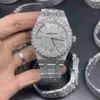 the Ap Watches Latest Men's Hip Hop Watch in 2023 Large Diamond Bezel Top Quality Electroplated Shiny Watch Diamonds Full Diamond Face cy