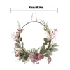 Flores decorativas Spring Wreath Wreatch Pink Purple Orchid Chrysanthemum Dandelion