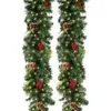 Juldekorationer Julkransar med Pinecones Red Berries Artificial Christmas Wreaths For Home Xmas Tree Trappar Dörrår Dekoration 231121