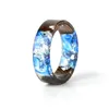 2024Houthars Ring Transparante Epoxyhars Ring Mode Handgemaakte Gedroogde Bloem Bruiloft Sieraden Liefde Ring voor Vrouwen